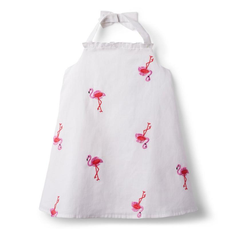 Flamingo Embroidered Halter Sundress - Janie And Jack